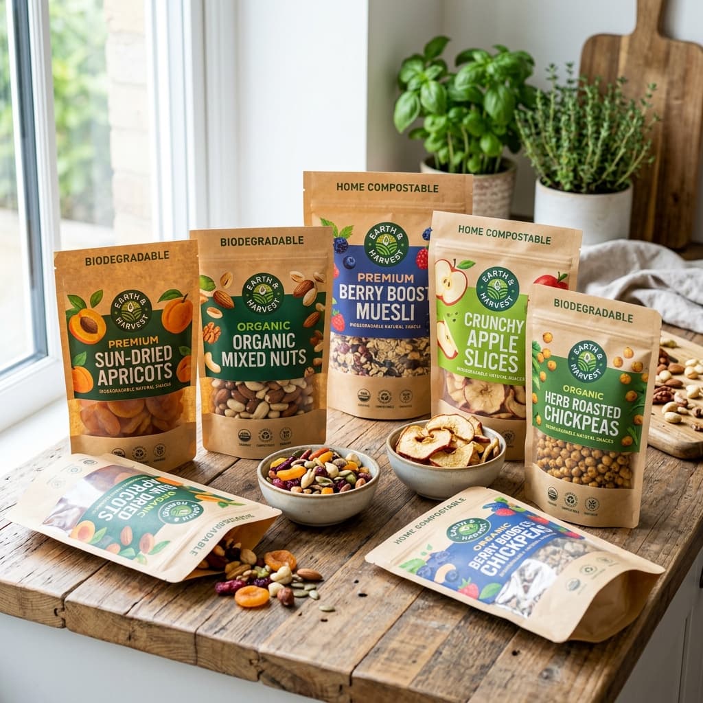 Biodegradable Snack Packaging | Sustainable Pouches