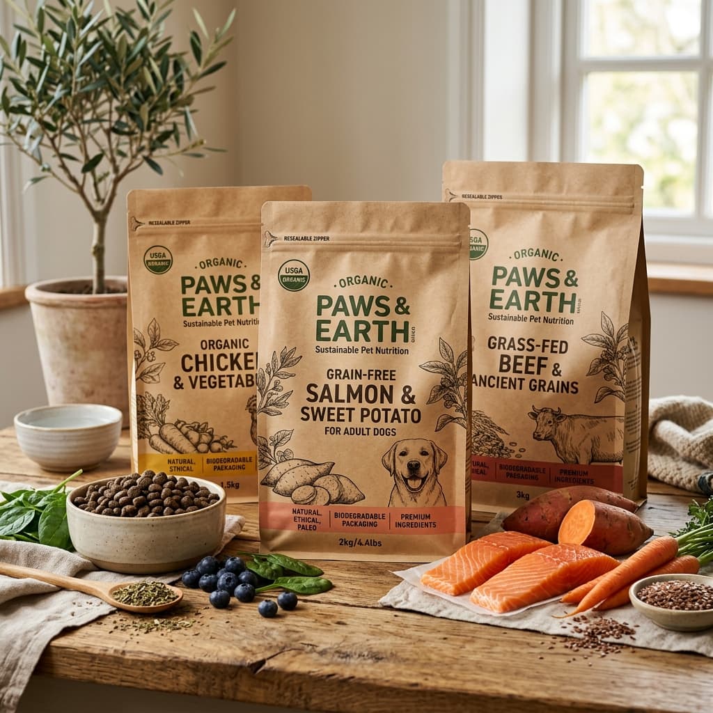 Sustainable Pet Food Bags | Recyclable Quad Seal Pouches