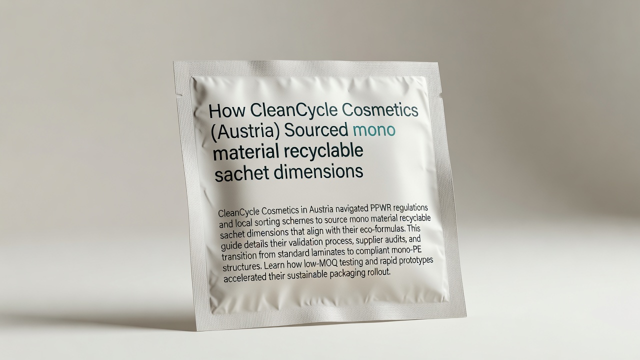Premium Mono Material Recyclable Sachet Dimensions Hero Solutions