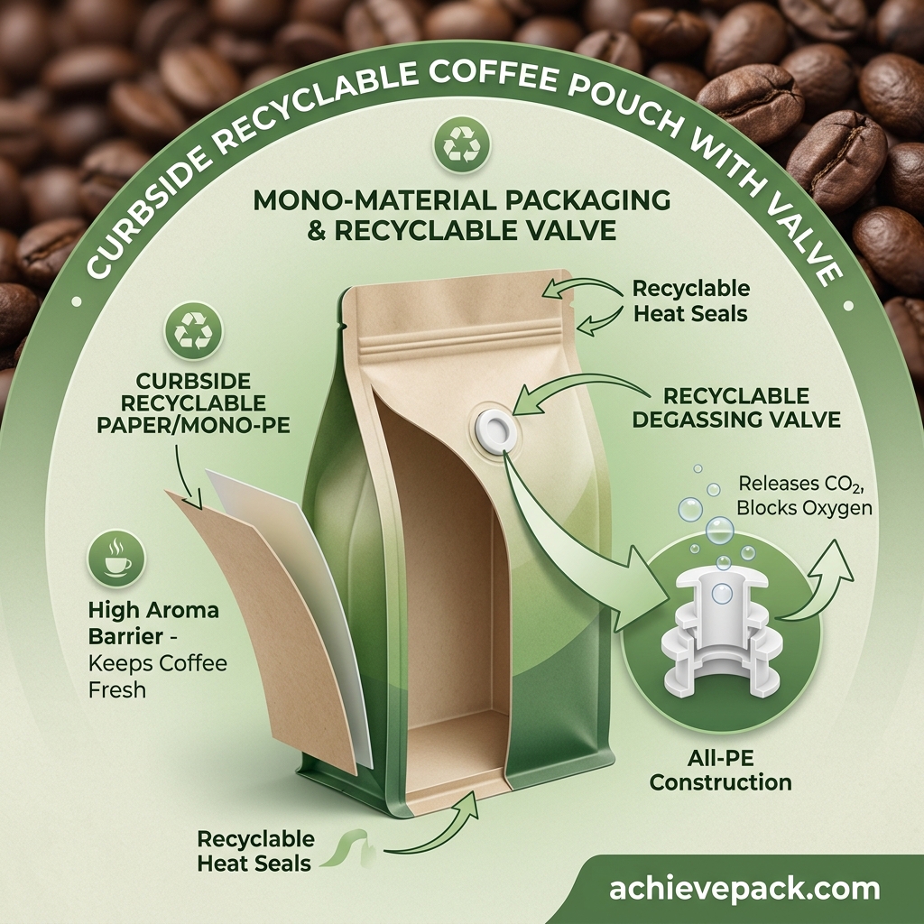 Premium Mono Pe Recyclable Barrier Pouches Infographic Solutions