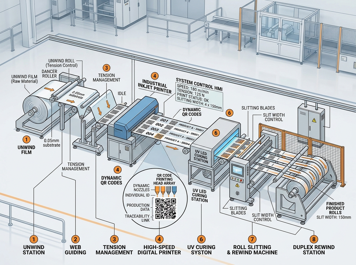 High resolution product lamination process closeup