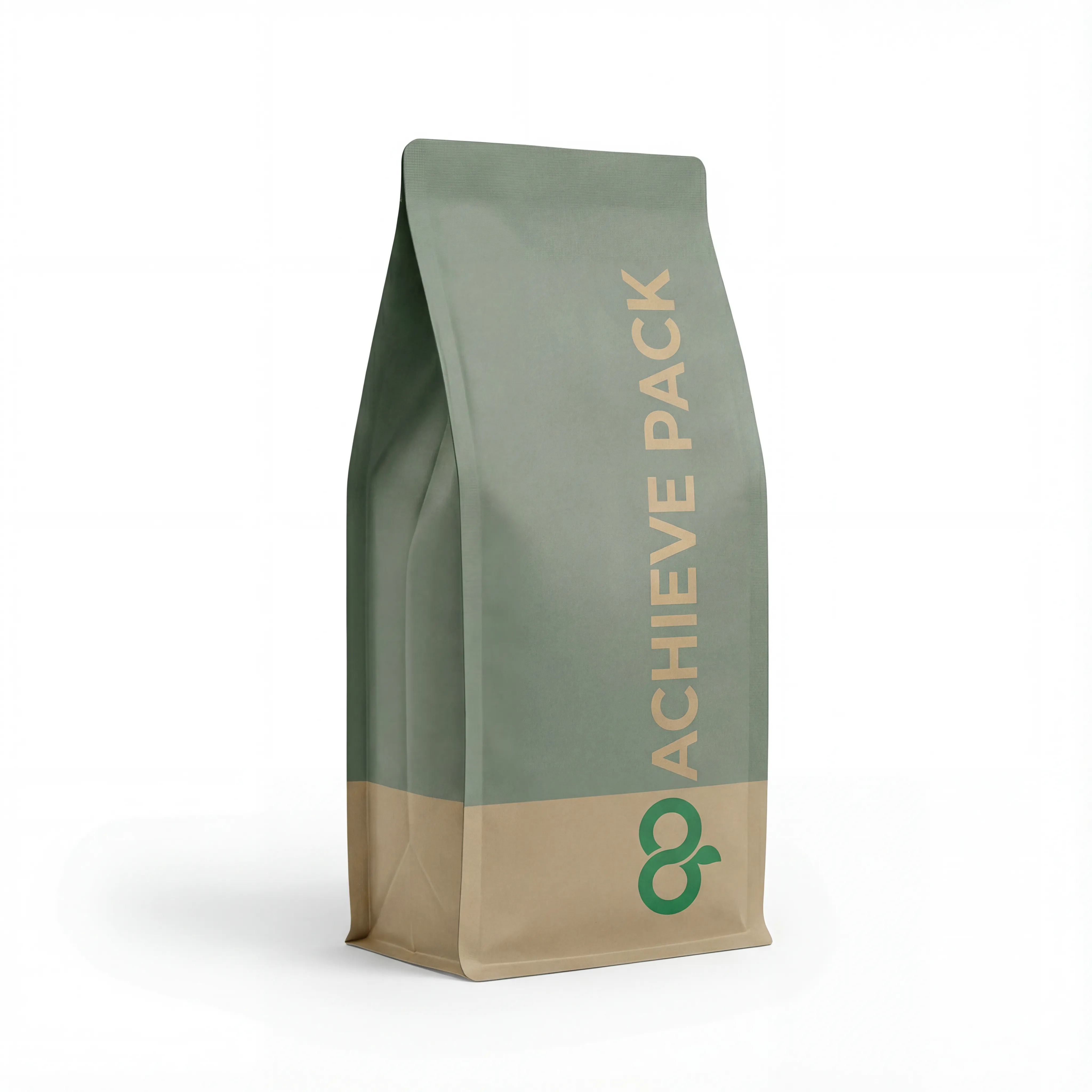 Flat bottom bag with box-shaped base